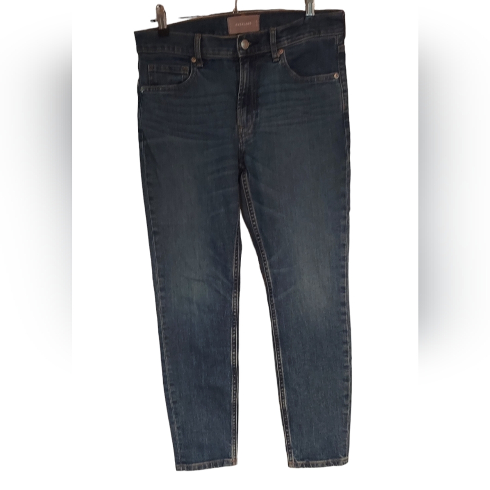 Everlane Authentic Stretch High-Rise Skinny Mid-Blue 29 Ankle